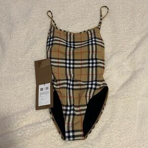 NWT Burberry Check One Piece Swimsuit
